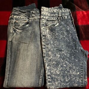 2 pair of young ladies jeans size 11 juniors